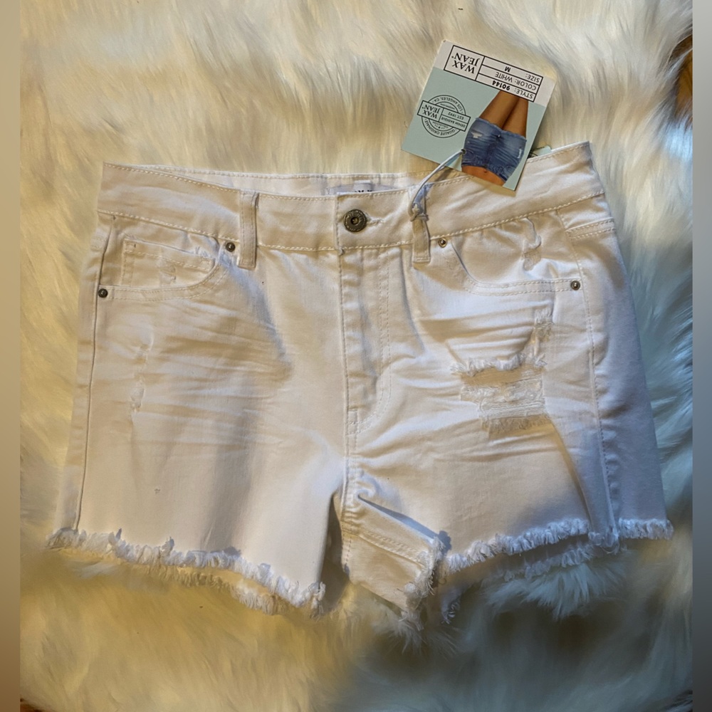White Denim Shorts